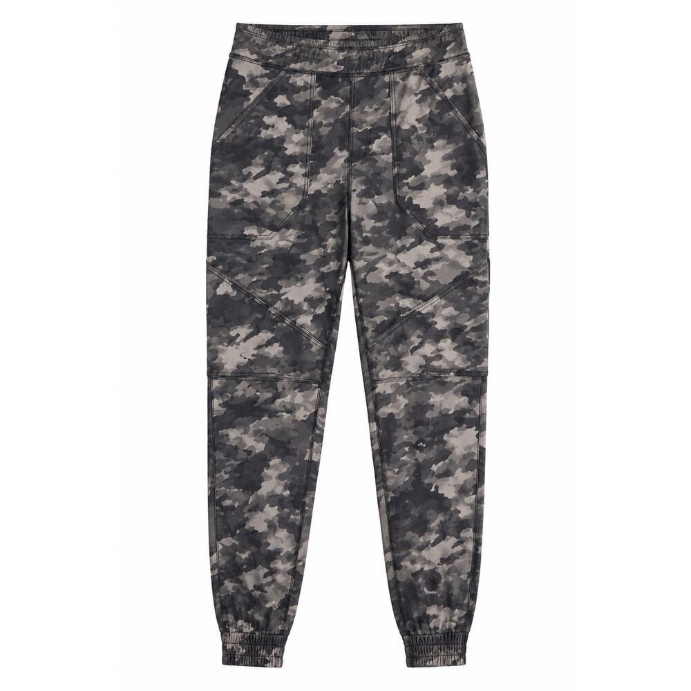 SPANX Women's XL Camo Joggers Gray Black Athleisure Cargo Pocket Stretch Pants